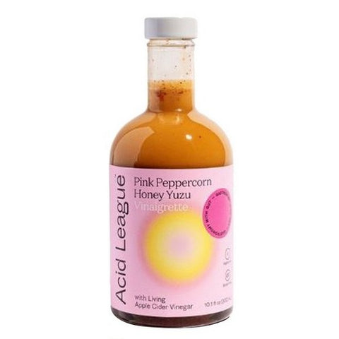Acid League, Pink Peppercorn Honey Yuzu Living Vinegar, 10.14 Oz (Case Of 6)