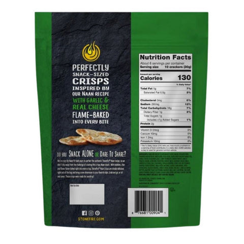 Stonefire, Parmesan Garlic Naan Crisps, 6 Oz (Case Of 12)