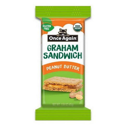 Once Again, Peanut Butter Graham Cracker Sandwich, 1.59 Oz (Case Of 8)
