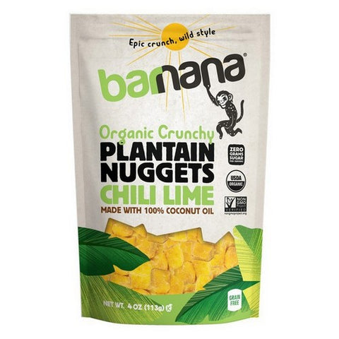 Barnana, Organic Chili Lime Crunchy Plantain Nuggets, 4 Oz (Case Of 6)