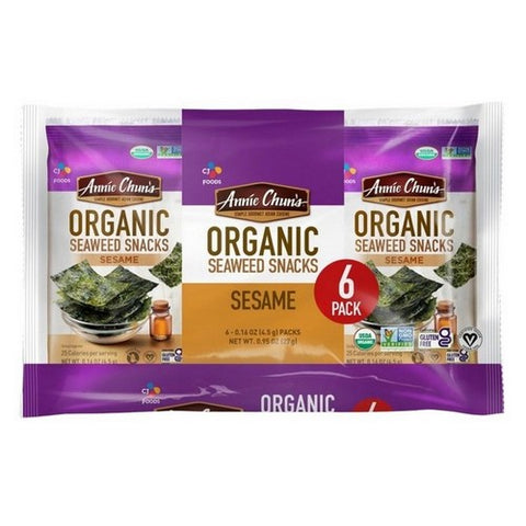 Annie Chun's, Roasted Sesame Seaweed Snacks, 0.16 Oz (Case Of 6)