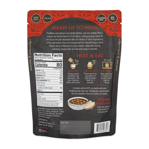 Mina, Harira Chickpea And Lentil Soup, 10 Oz (Case Of 6)
