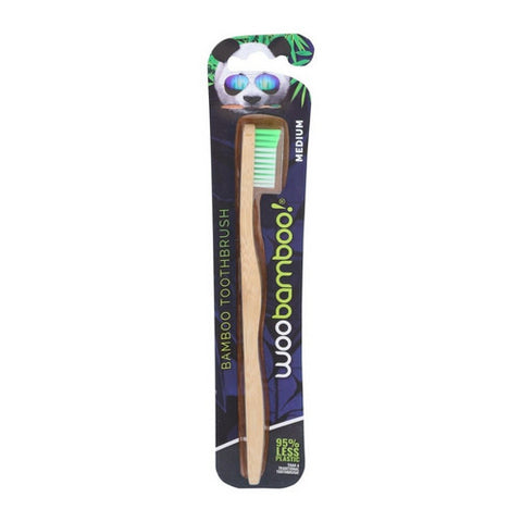 Woo Bamboo, Adult Medium Toothbrush, 1 Count(Case Of 6)