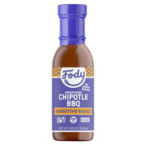 Fody Foods, Unsweetened Chipotle BBQ Sauce, 8.6 Oz(Case Of 6)