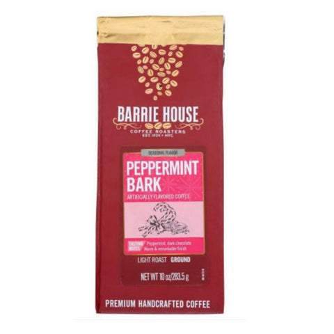 Barrie House, Peppermint Bark Light Roast Ground Coffee, 10 Oz(Case Of 12)