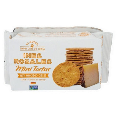 Ines Rosales, Manchego Cheese Savory Olive Oil Crisps, 4.44 Oz(Case Of 12)