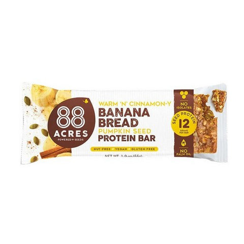 88 Acres, Banana Bread Protein Bar, 1.9 Oz(Case Of 9)