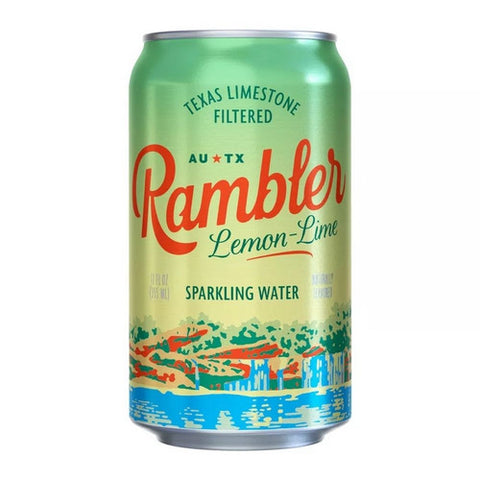 Rambler, Lemon Lime Sparkling Water, 96 Oz(Case Of 3)