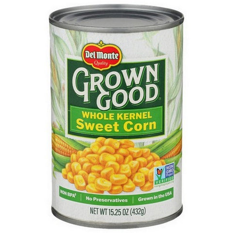 Del Monte, Grown Good Whole Kernel Sweet Corn, 15.25 Oz(Case Of 12)