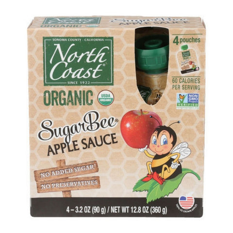 North Coast, Organic Sugar Bee Applesauce Sauce, 12.8 Oz(Case Of 6)