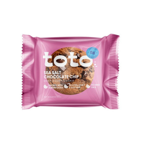 Toto Foods, Sea Salt Chocolate Chip Cookie, 2.5 Oz(Case Of 10)