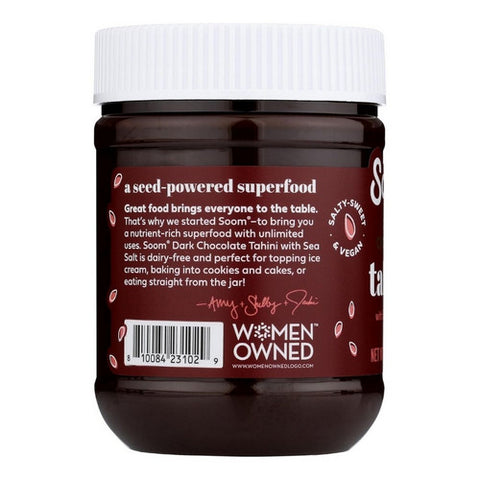 Soom, Dark Chocolate Sea Salt Tahini, 12 Oz(Case Of 6)
