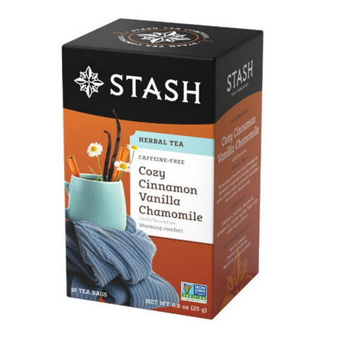 Stash Tea, Cinnamon Vanilla Chamomile Tea, 18 Bags(Case Of 6)