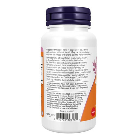 Now Foods, Ashwagandha Stress Relief, 60 VegCaps