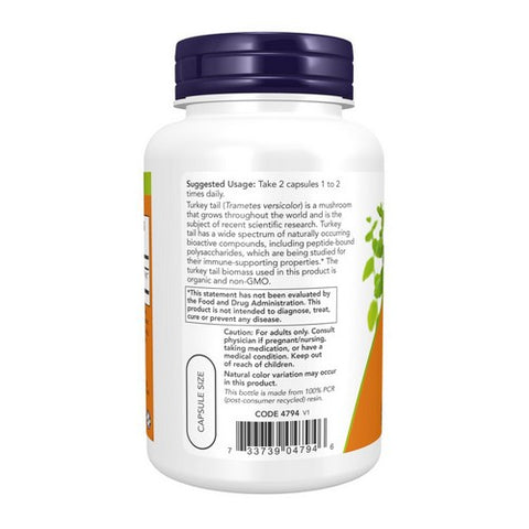 Now Foods, Turkey Tail, 500 mg, 90 VegCaps