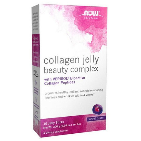 Now Foods, Collagen Jelly Beauty Complex Sweet Plum, 7.05 Oz / (10 Jelly Sticks)