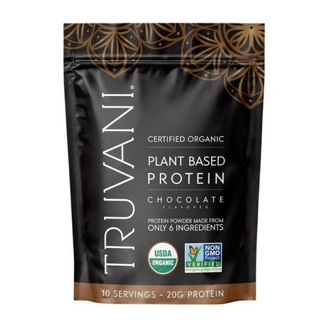 Organic Plant Protein Powder Chocolate 11.82 Oz by Truvani