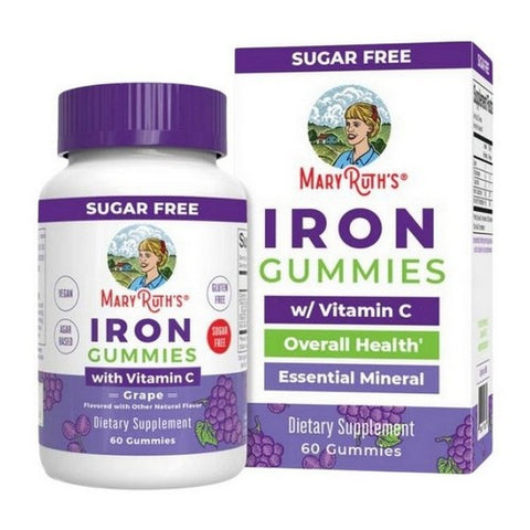 MaryRuth's, Iron Sugar Free Grape, 60 Gummies