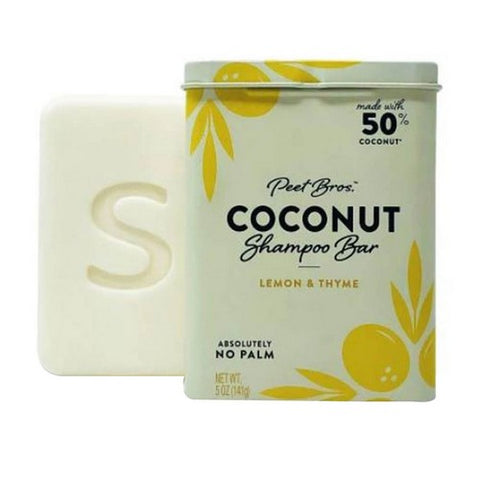 Peet Bros, Shampoo Bar Coconut Juicy Lemon And Thyme, 5 Oz