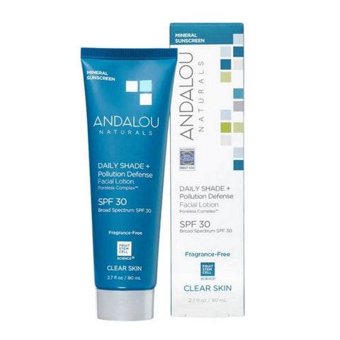 Andalou Naturals, Daily Shade Pollution Defense Facial Lotion SPF 30, 2.7 Oz