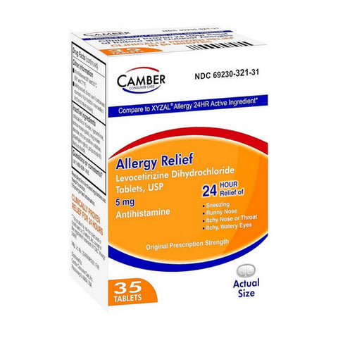 Camber, Levocetirizine Dihydrochloride, 35 Tabs