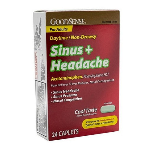 ScarAway, Sinus Plus Headache Non Drowsy, 24 Caps
