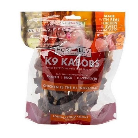 Pur Luv, K9 Kabobs Sweet Potato Chicken, 12 Oz