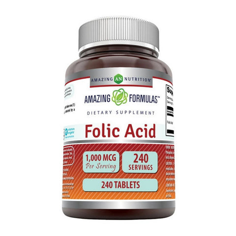 Amazing Nutrition, Amazing Formulas Folic Acid, 240 Tabs