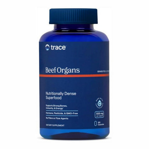 Trace Minerals, Ancestral Beef Organs Capsules Grass-Fed, 3000 mg, 180 Caps