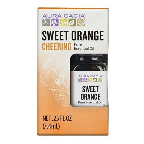 Aura Cacia, Sweet Orange Essential Oil Boxed, 0.25 Oz