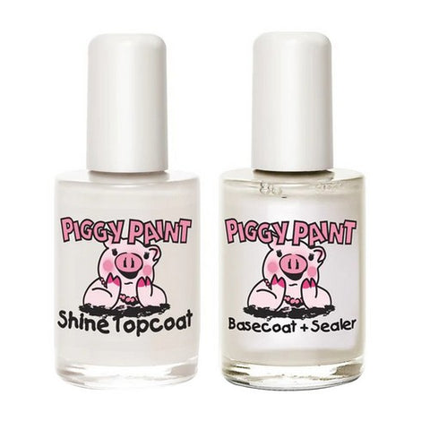 Piggy Paint, Make It Last Base And Top Coat Non Toxic And Hypo Allergenic Nail Polish, 0.5 Oz