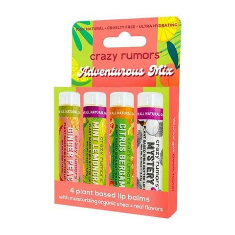 The Humble Co, Adventurous Mix Lip Balms 4 pack, 4 Count (0.15 Oz)