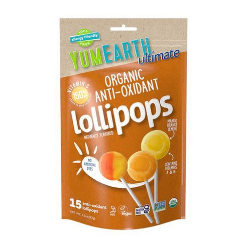 YumEarth, Ultimate Organic Antioxidant Lollipops, 15 Count ( 3.3 Oz)