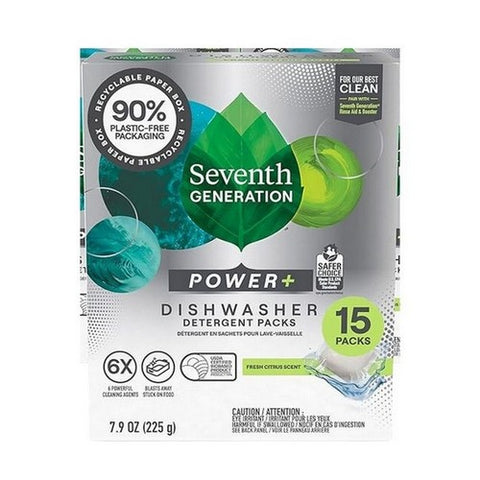 Seventh Generation, Fresh Citrus Power Plus Dishwasher Detergent, 7.9 Oz