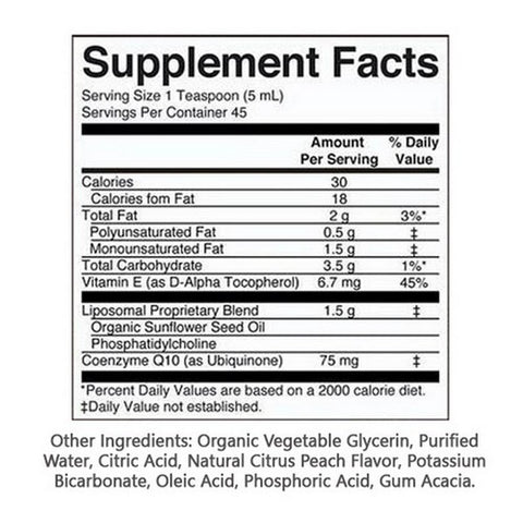 MaryRuth's, Citrus Peach CoQ10 Liposomal, 7.6 Oz