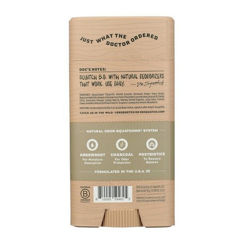 Dr. Squatch, Men'S Natural Deodorant Stick Aluminum Free Birchwood Breeze, 2.65 Oz