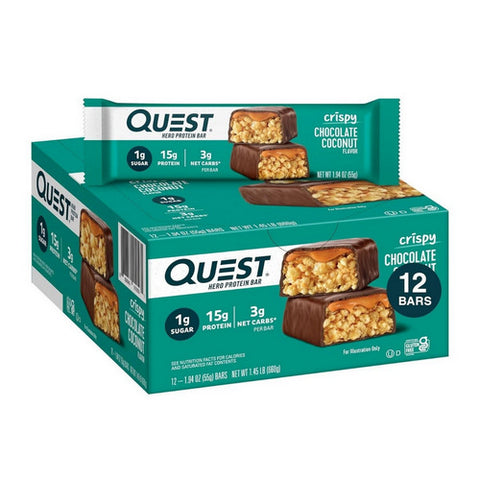 Crispy Chocolate Coconut Hero Protein Bar 12 Count by Pure Protein