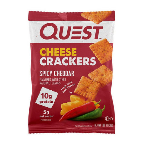 Cheese Crackers Spicy Cheddar 4 Count by Alpha Prime