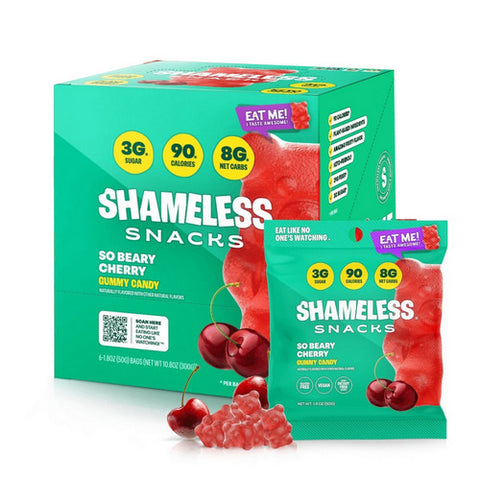 Beary Cherry Gummy Candy 6 Count by Shameless Snacks