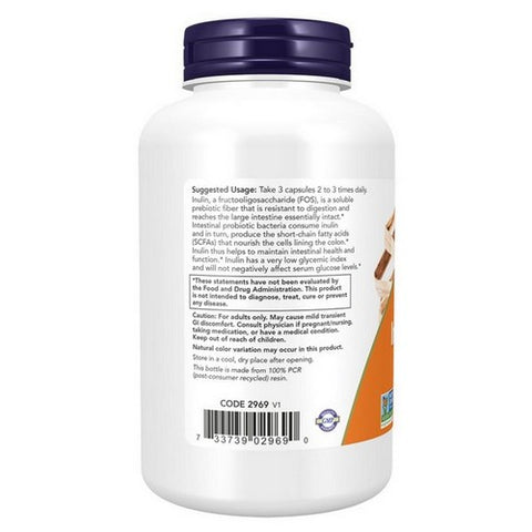 Now Foods, Prebiotic Inulin Fiber, 180 VegCaps