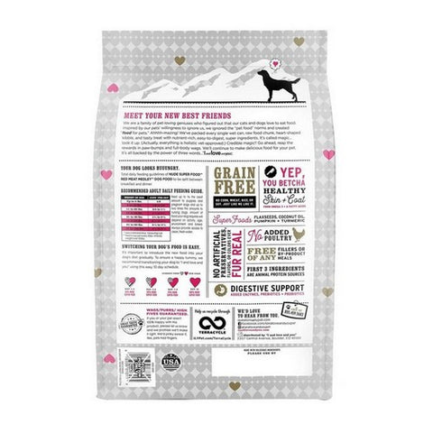 I And Love And You, Nude Super Food Dry Dog Food Red Meat Medley, 5 Lbs (Case Of 3)