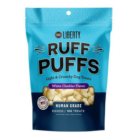 Bixbi Liberty, Ruff Puffs White Cheddar, 4 Oz (Case of 8)