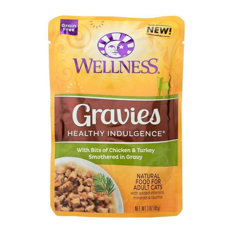 Wellness, Gravies Healthy Indulgence Cat Food Chicken And Turkey, 3 Oz (Case of 24)