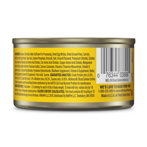 Wellness, Wellness Sliced Salmon Entree Cat Food, 3 Oz (Case of 24)