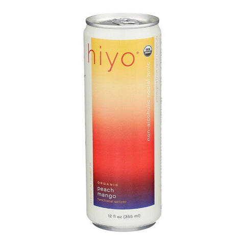 Hiyo, Seltzer Peach Mango, 12 Oz (Case of 24)
