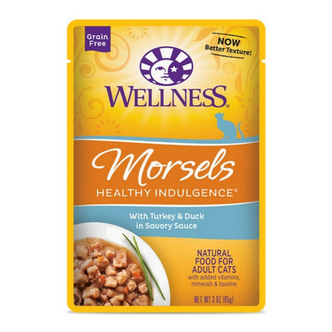 Wellness, Morsels Healthy Indulgence Cat Food Turkey And Duck, 3 Oz (Case of 24)