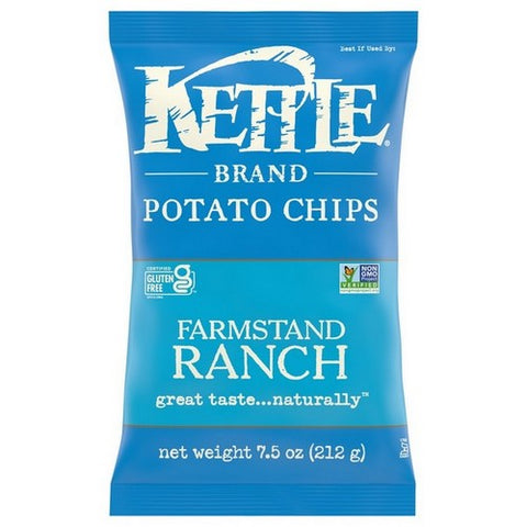 Kettle Foods, Potato Chips Farmstand Ranch, 7.5 Oz (Case Of 12)