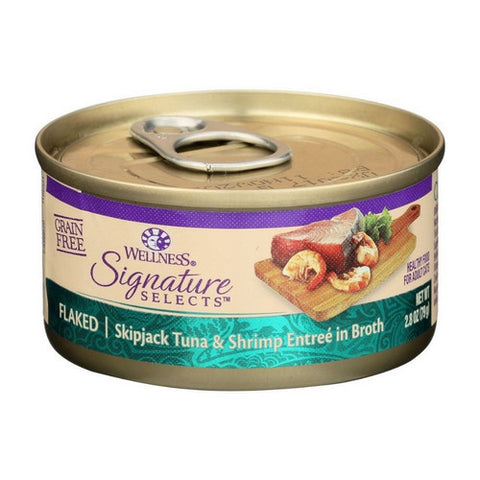 Wellness, Wellness Core Signature Selects Flaked Tuna Shrimp Cat Food, 2.8 Oz (Case Of 12)