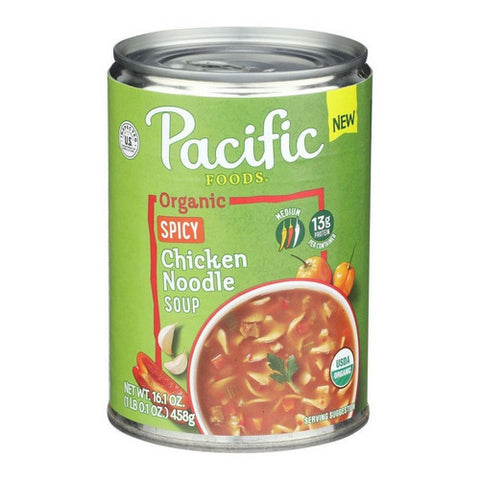 Pacific Foods, Organic Spicy Chicken Noodle Soup, 16.1 Oz (Case Of 12)