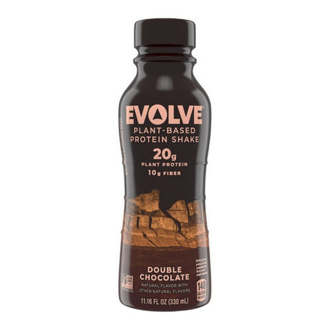 Plant Based Protein Shake Double Chocolate 11.16 Oz (Case Of 12) by Evolve